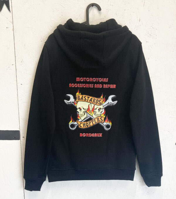 Veste à capuche - zippée - Noire – Image 2